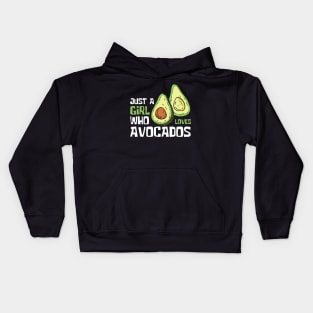 Just A Girl Who Loves Avocados Funny Kids Hoodie